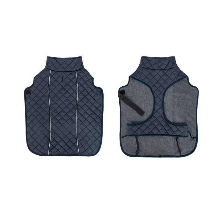 Black Quilted Dog Coat