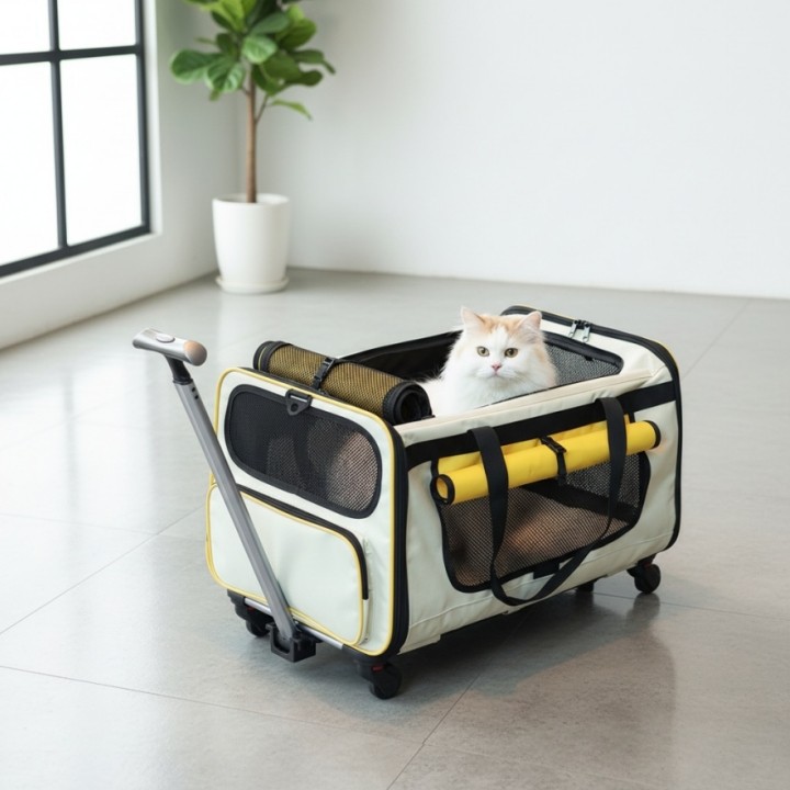 Airline Pet Carrier with Wheels